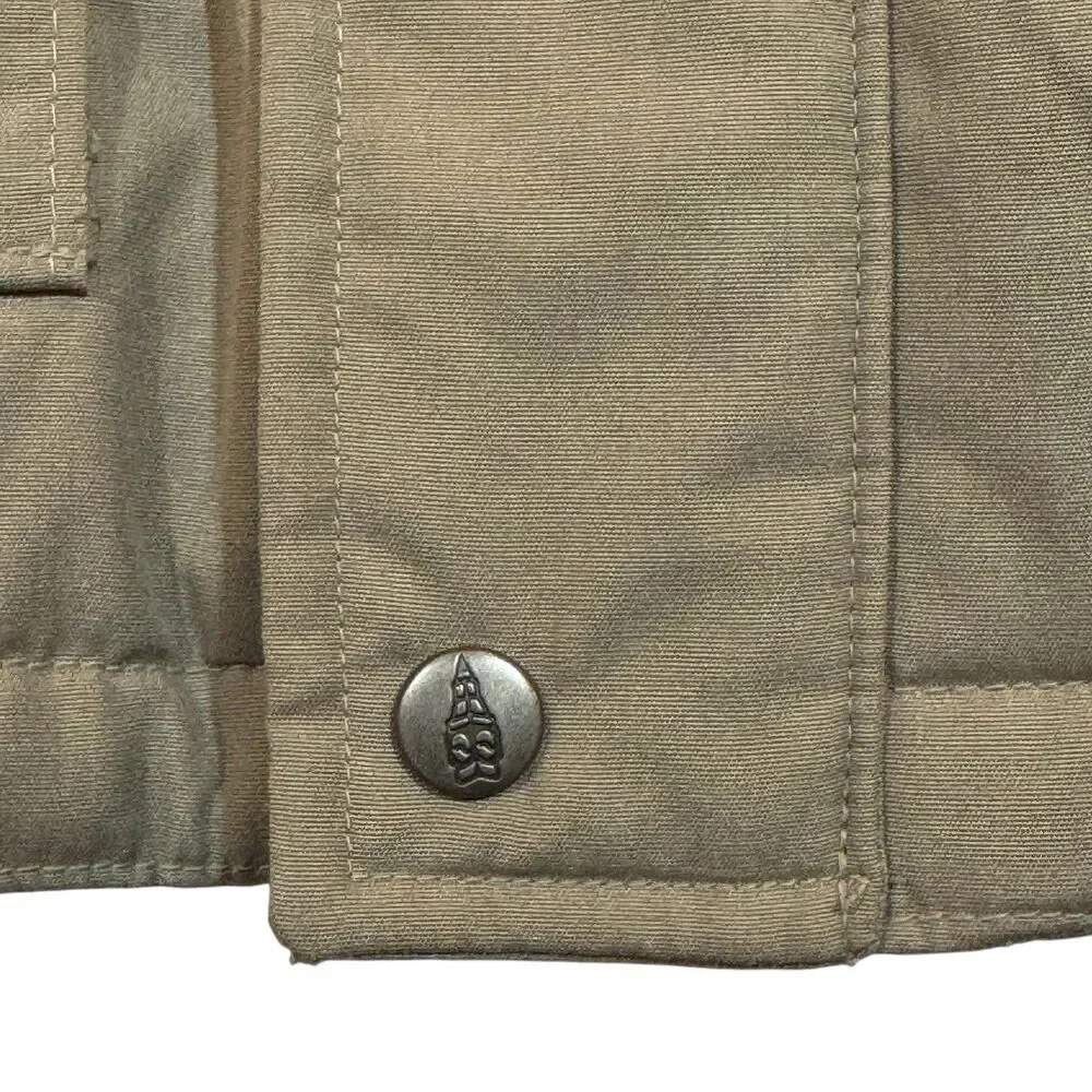 Vintage 80s London Fog Parka 40R Quilted Hooded Coat Big Ben‎ Zip Korea